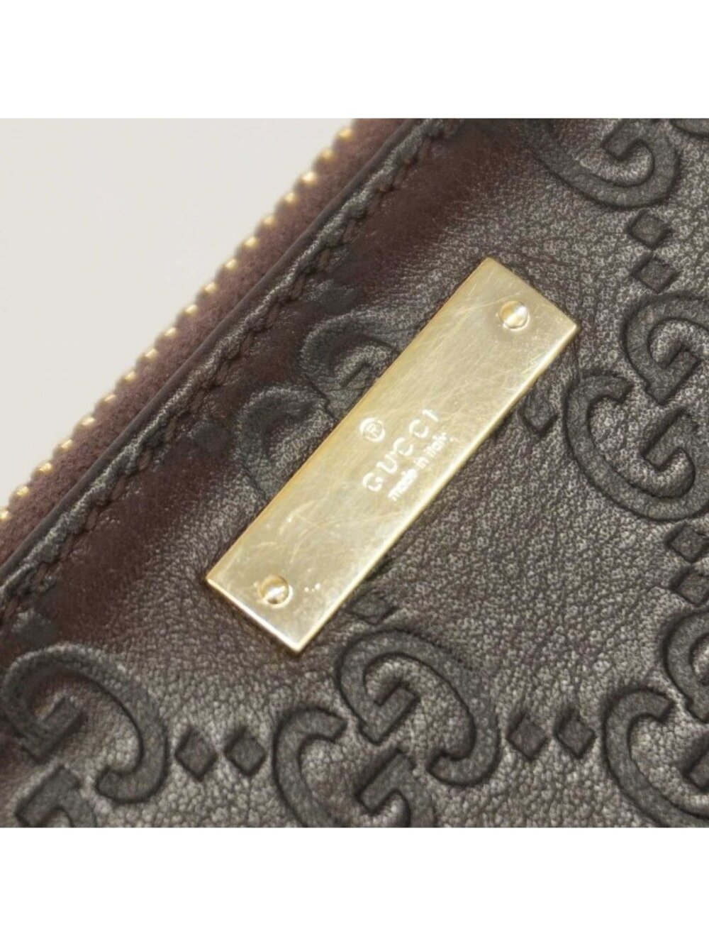 Gucci Wallet Guccissima Leather Brown Gold - Picture 7 of 8